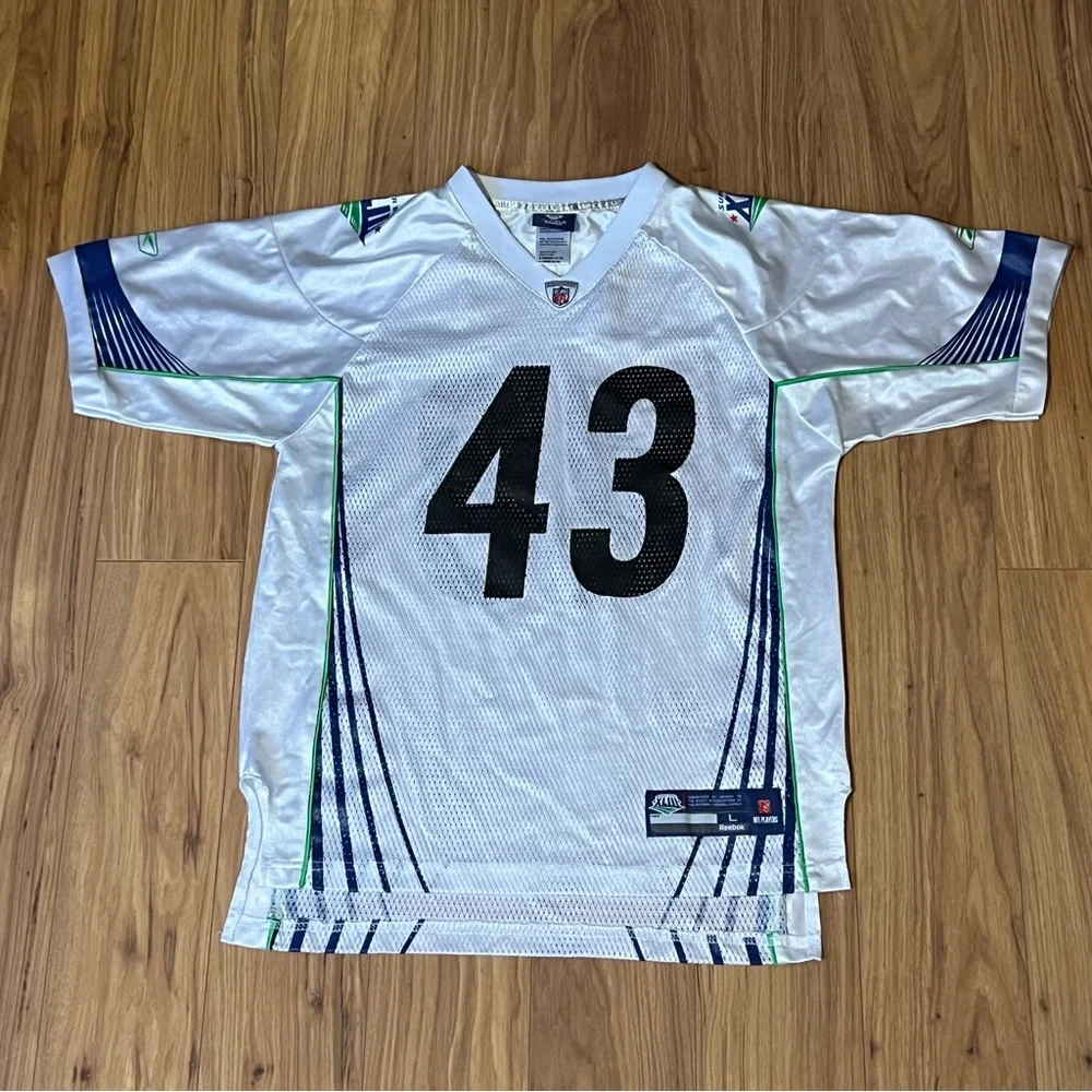 Reebok Pittsburgh Steelers Super Bowl XLIII Jersey Troy Polamalu Large 14-16